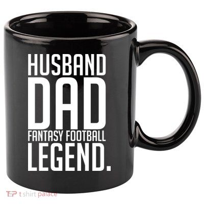 Husband Dad Fantasy Football Legend 11oz C Handle Ceramic Mug