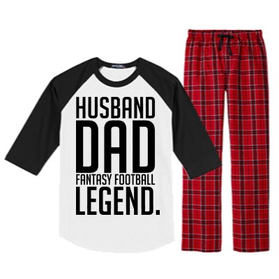 Husband Dad Fantasy Football Legend Raglan Sleeve Pajama Set