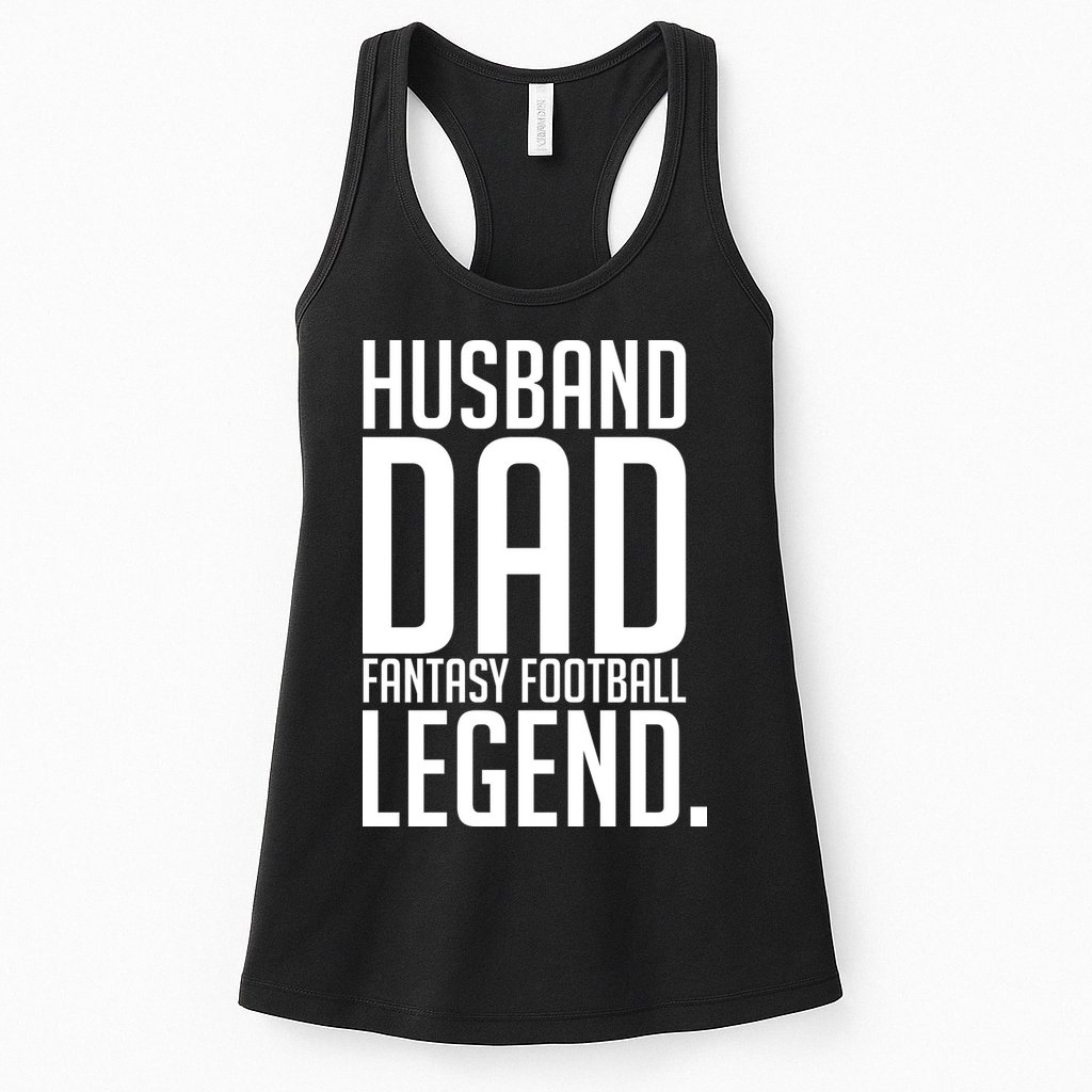Husband Dad Fantasy Football Legend Womens Tank Top