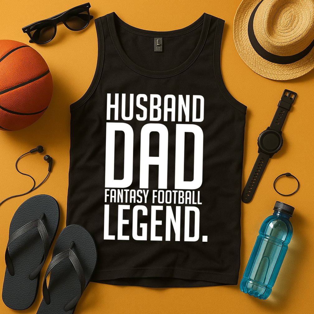 Husband Dad Fantasy Football Legend Tank Top