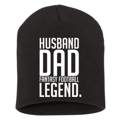 Husband Dad Fantasy Football Legend Short Acrylic Beanie