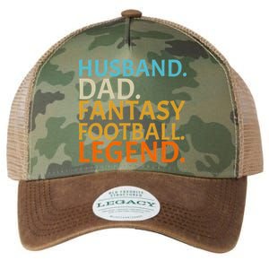 Husband Dad Fantasy Football Legend1 Legacy Tie Dye Trucker Hat