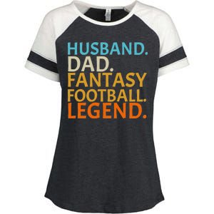 Husband Dad Fantasy Football Legend1 Enza Ladies Jersey Colorblock Tee