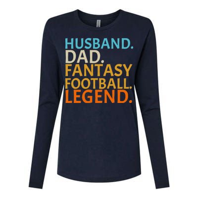 Husband Dad Fantasy Football Legend1 Womens Cotton Relaxed Long Sleeve T-Shirt