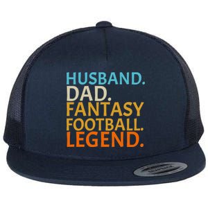 Husband Dad Fantasy Football Legend1 Flat Bill Trucker Hat