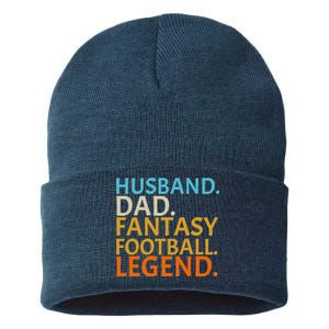 Husband Dad Fantasy Football Legend1 Sustainable Knit Beanie