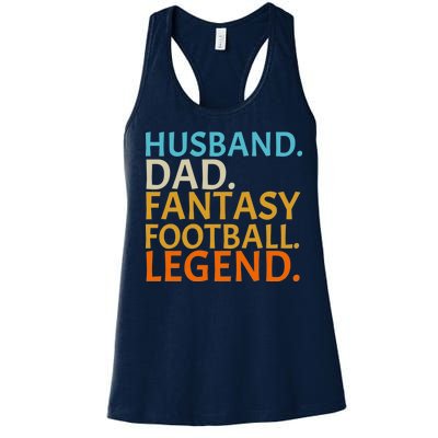 Husband Dad Fantasy Football Legend1 Women's Racerback Tank