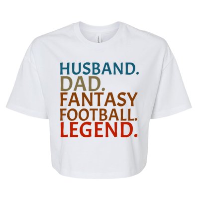 Husband Dad Fantasy Football Legend1 Bella+Canvas Jersey Crop Tee