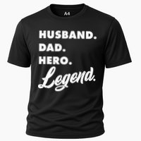 Husband Dad Hero Legend Cooling Performance Crew T-Shirt