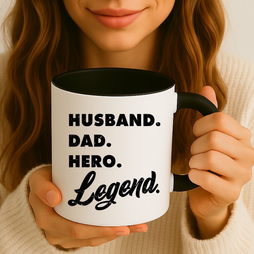 Husband Dad Hero Legend Mug