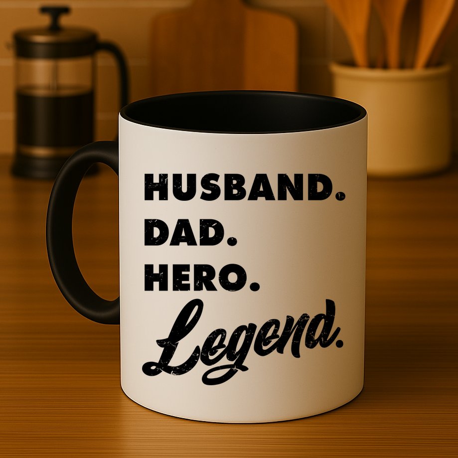 Husband Dad Hero Legend Mug