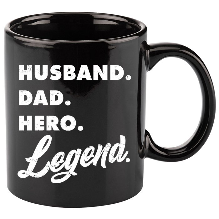 Husband Dad Hero Legend 11oz C Handle Ceramic Mug