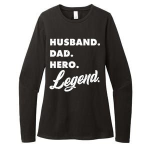 Husband Dad Hero Legend Womens CVC Long Sleeve Shirt