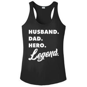 Husband Dad Hero Legend Ladies PosiCharge Competitor Racerback Tank