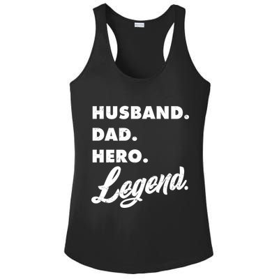 Husband Dad Hero Legend Ladies PosiCharge Competitor Racerback Tank