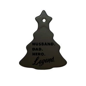 Husband Dad Hero Legend Ceramic Tree Ornament