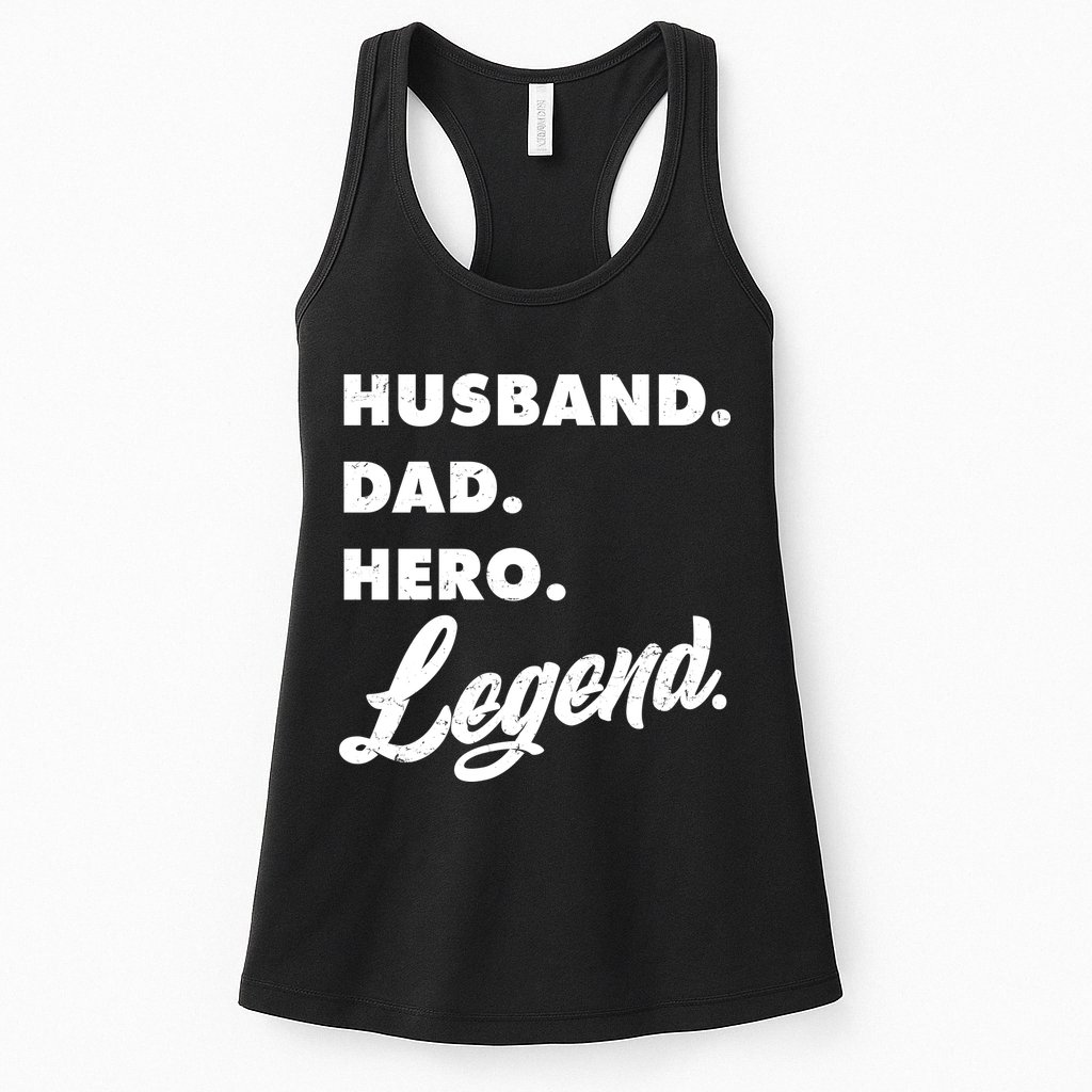 Husband Dad Hero Legend Womens Tank Top