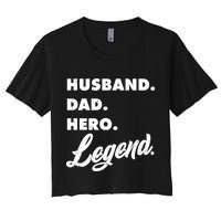 Husband Dad Hero Legend Crop Top