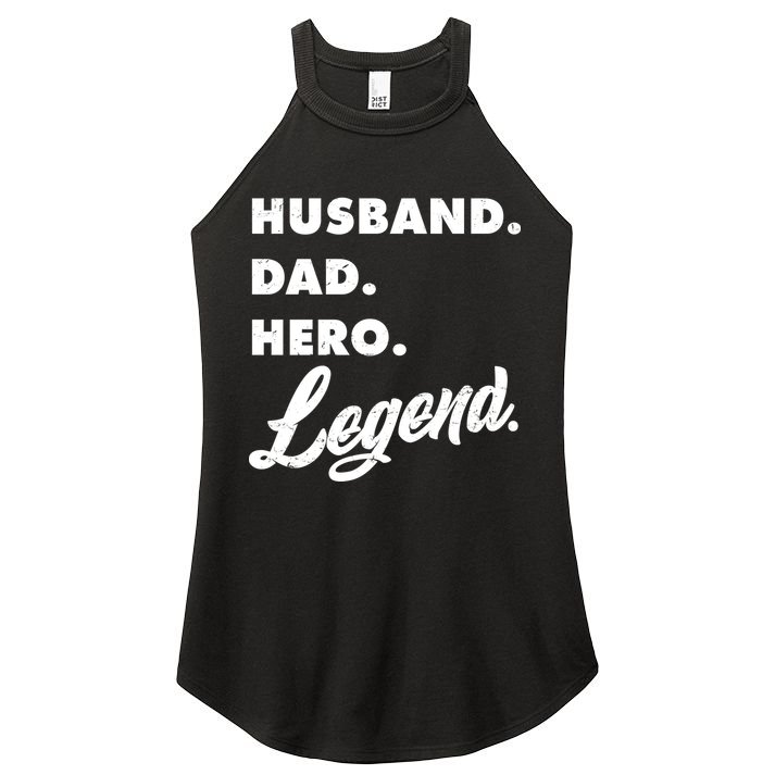 Husband Dad Hero Legend Women's Perfect Tri Rocker Tank