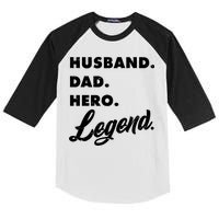 Husband Dad Hero Legend Kids Colorblock Raglan Jersey