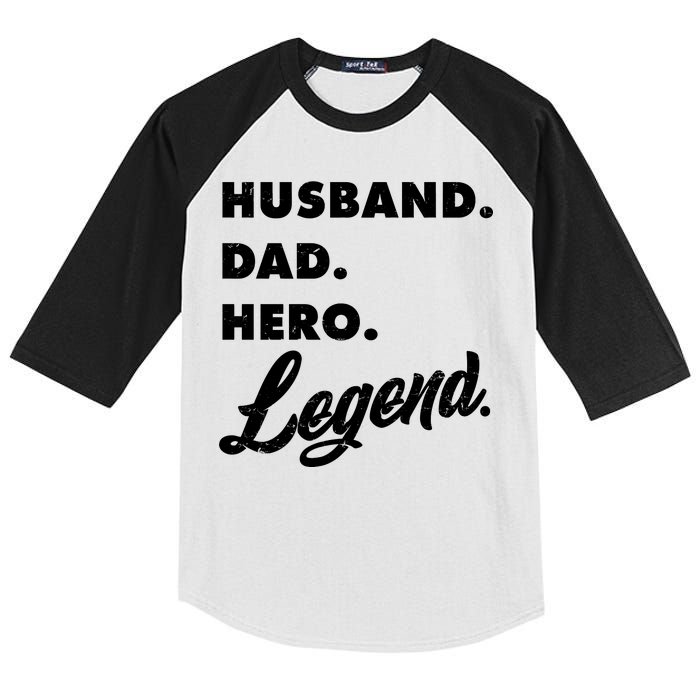 Husband Dad Hero Legend Kids Colorblock Raglan Jersey