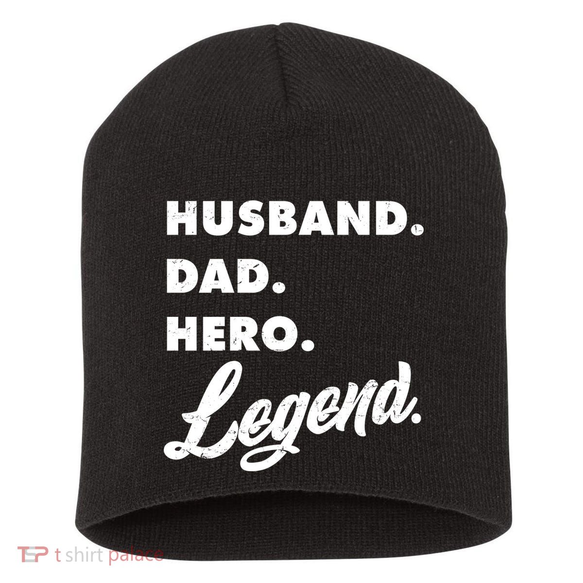 Husband Dad Hero Legend Short Acrylic Beanie