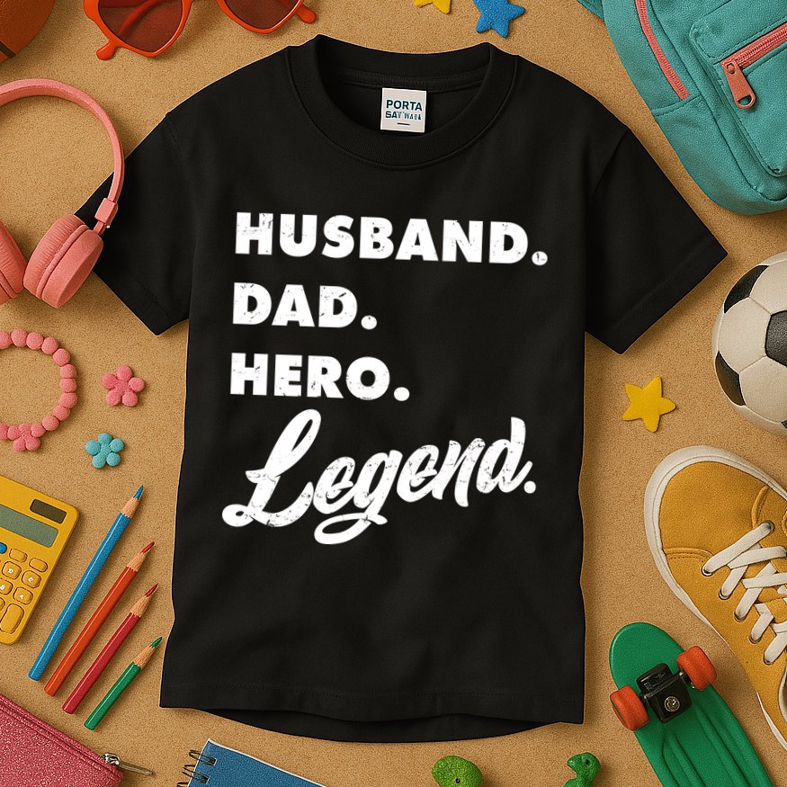 Husband Dad Hero Legend Kids T-Shirt