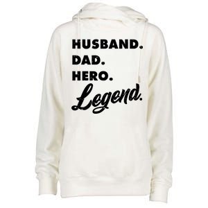 Husband Dad Hero Legend Womens Funnel Neck Pullover Hood