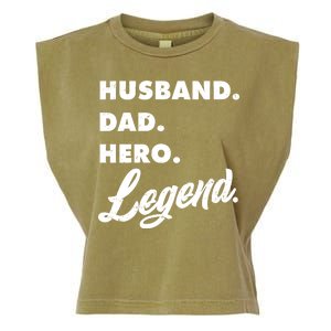 Husband Dad Hero Legend Garment-Dyed Women's Muscle Tee