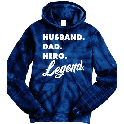 Husband Dad Hero Legend Tie Dye Hoodie