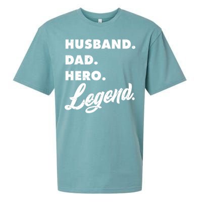 Husband Dad Hero Legend Sueded Cloud Jersey T-Shirt