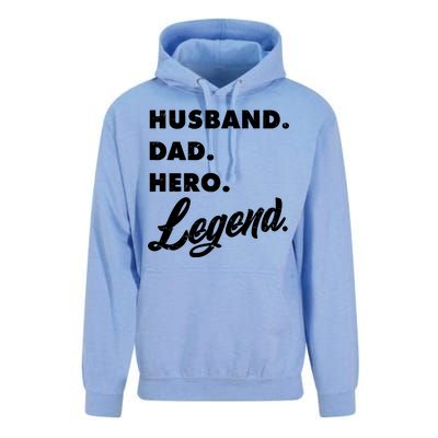 Husband Dad Hero Legend Unisex Surf Hoodie