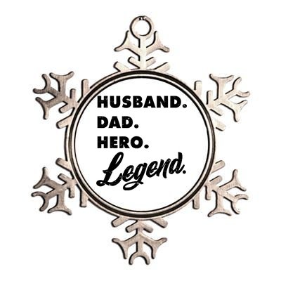 Husband Dad Hero Legend Metallic Star Ornament