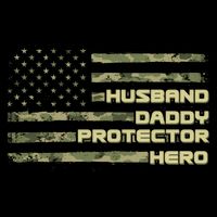 Husband Daddy Protection Hero US American Camo Flag City Backpack