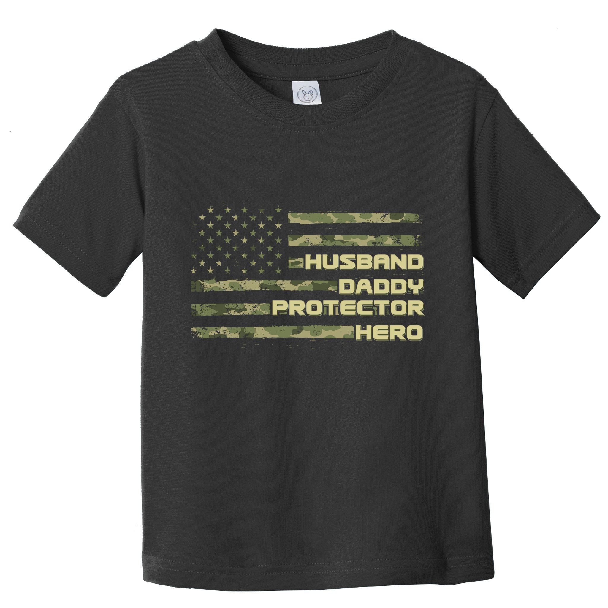 Husband Daddy Protection Hero US American Camo Flag Toddler T-Shirt