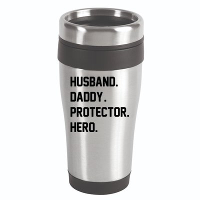 Husband Daddy Protector Hero 16oz Travel Tumbler