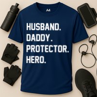 Husband Daddy Protector Hero Cooling Performance Crew T-Shirt