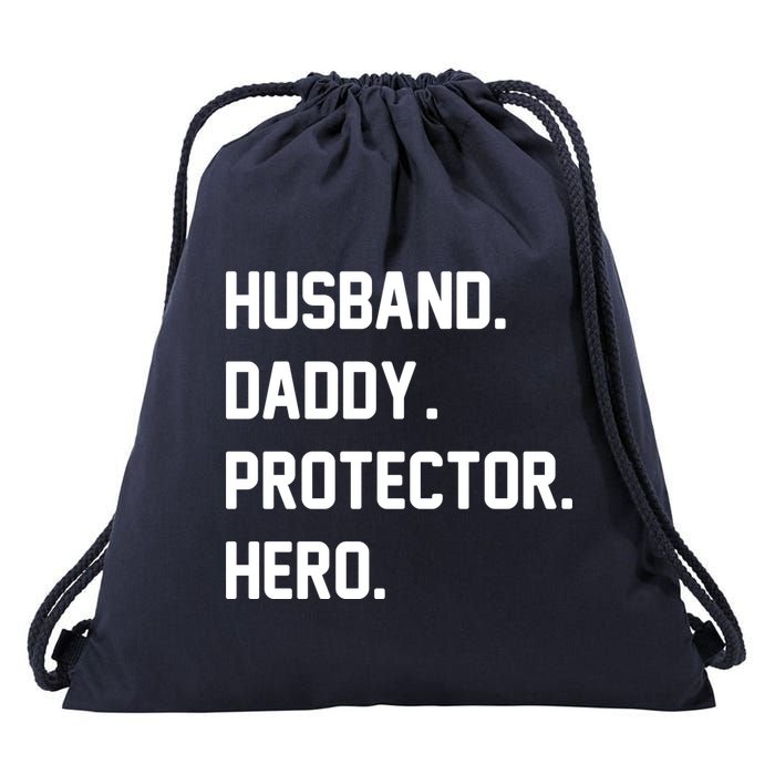 Husband Daddy Protector Hero Drawstring Bag