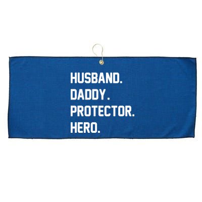 Husband Daddy Protector Hero Large Microfiber Waffle Golf Towel
