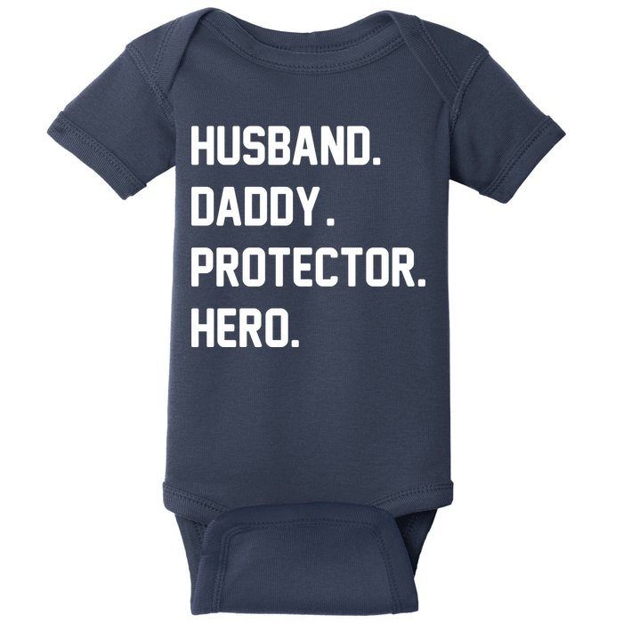 Husband Daddy Protector Hero Baby Bodysuit