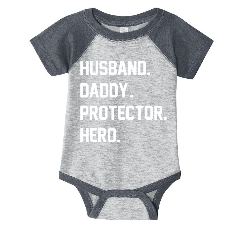 Husband Daddy Protector Hero Infant Baby Jersey Bodysuit