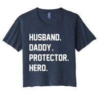 Husband Daddy Protector Hero Women's Crop Top Tee