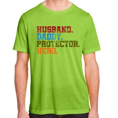 Husband Daddy Protector Hero Distressed Adult ChromaSoft Performance T-Shirt