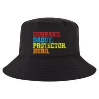 Husband Daddy Protector Hero Distressed Cool Comfort Performance Bucket Hat