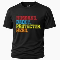 Husband Daddy Protector Hero Distressed Performance Shirt