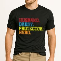 Husband Daddy Protector Hero Distressed Performance Shirt