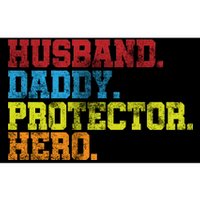 Husband Daddy Protector Hero Distressed Bumper Sticker