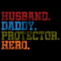 Husband Daddy Protector Hero Distressed Mug