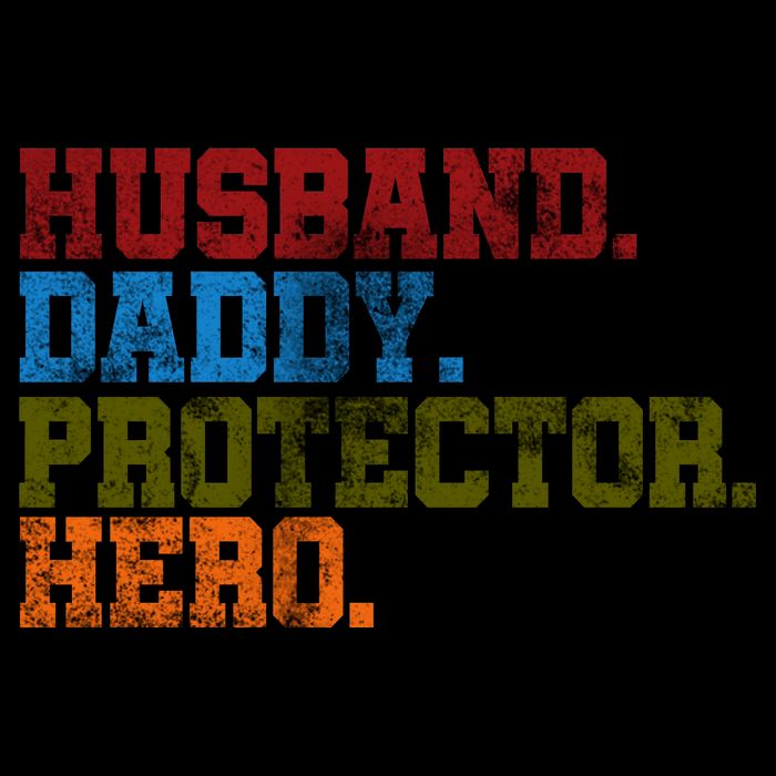 Husband Daddy Protector Hero Distressed Mug