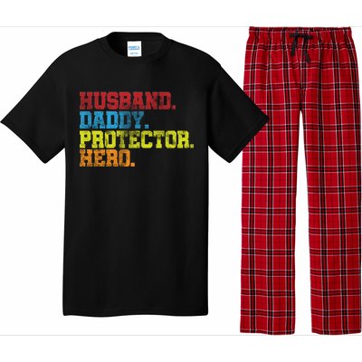 Husband Daddy Protector Hero Distressed Pajama Set